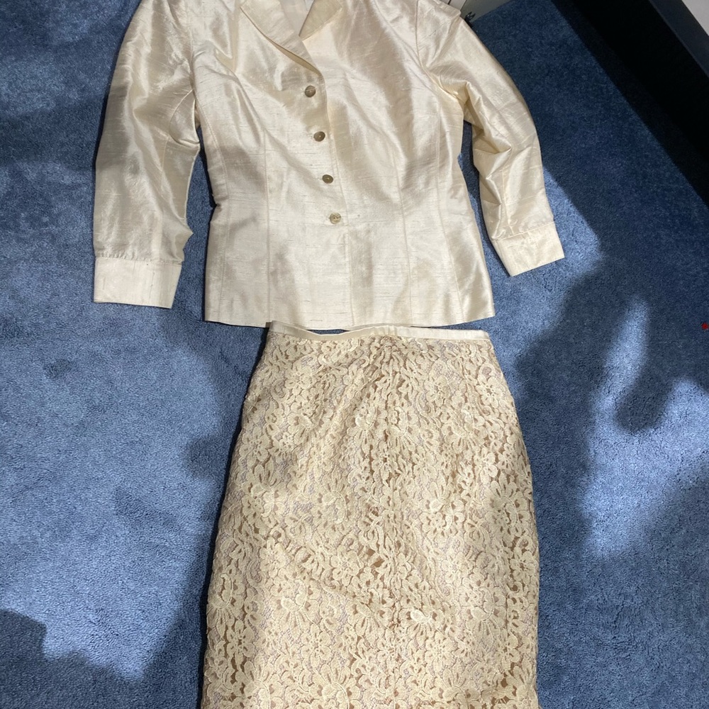 Two piece beautiful lace suit